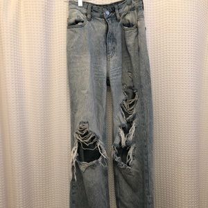 PacSun light blue distressed boyfriend jeans